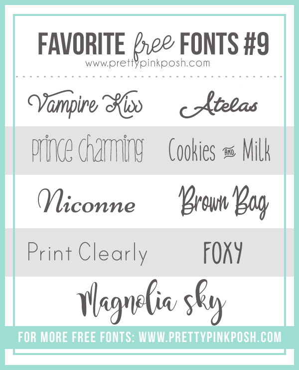 Pretty Pink Posh: Favorite Free Fonts 9