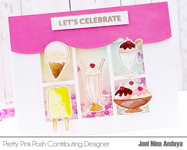 Pretty Pink Posh: Ice Cream Shaker Card