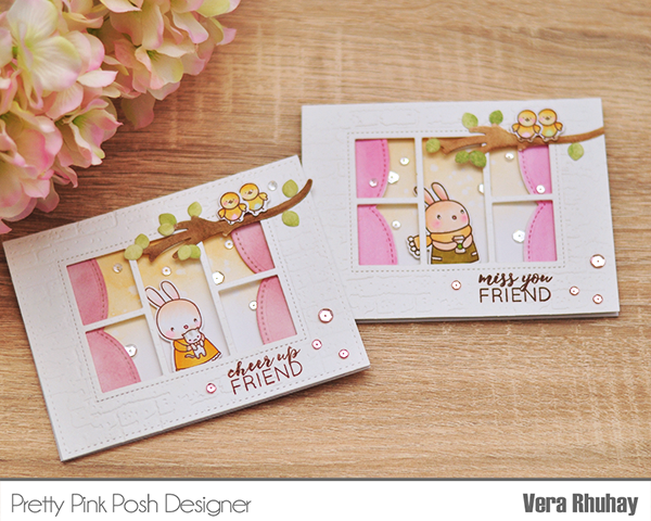 Pretty Pink Posh: Window Friends Card Duo