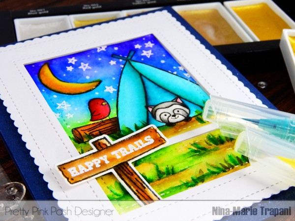 Pretty Pink Posh: Watercolor Camping Scene (New Products!)