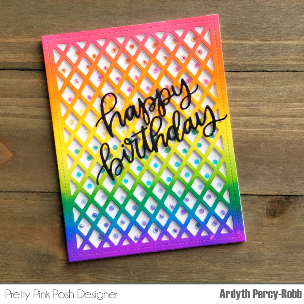 Pretty Pink Posh: Rainbow Jewel Shaker Card