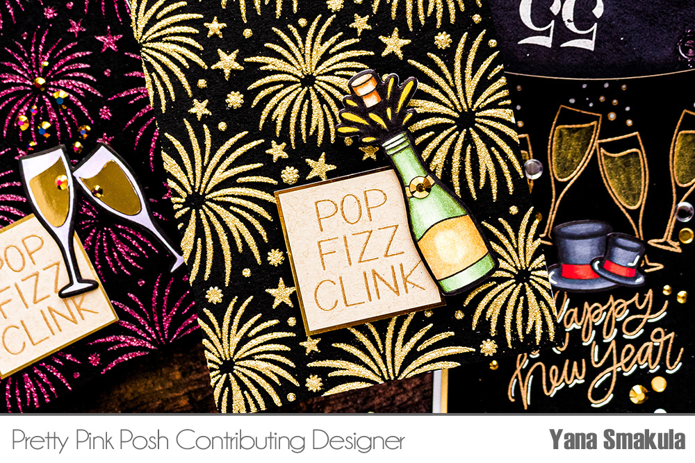 Pretty Pink Posh: Creating 3 Happy New Year Cards + Video