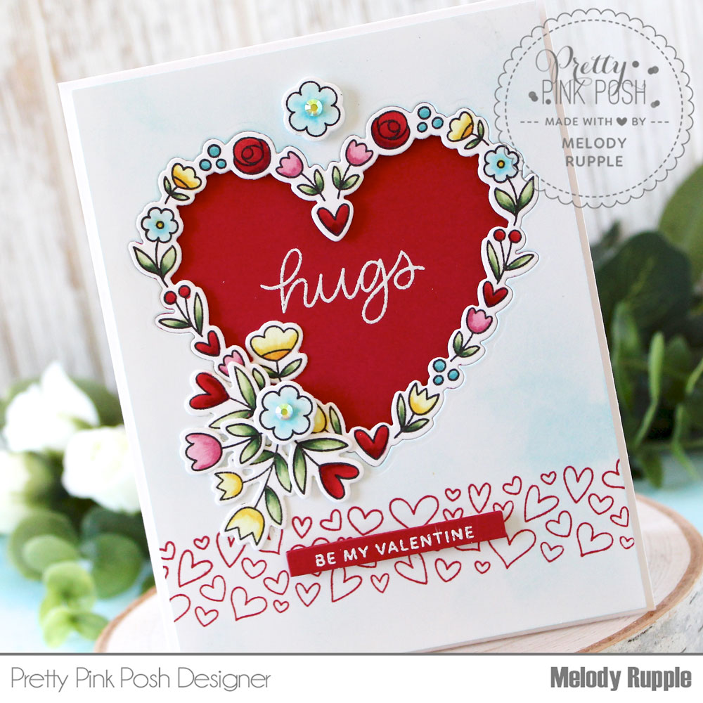 Pretty Pink Posh: Sneak Peek-Large Floral Hearts