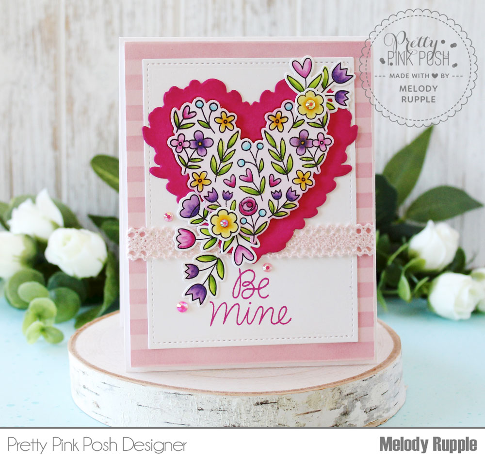 Pretty Pink Posh: Sneak Peek-Large Floral Hearts