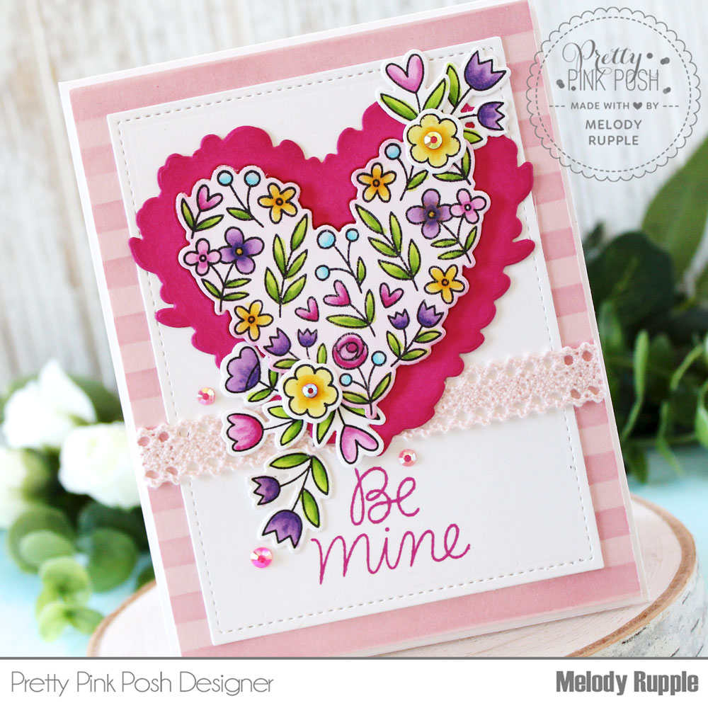 Pretty Pink Posh: Sneak Peek-Large Floral Hearts