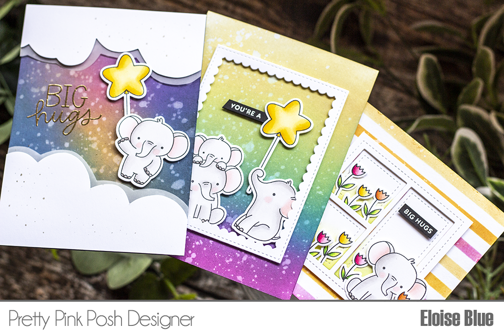 Pretty Pink Posh- Creating 3 Cards with 1 Stamp set: Elephant Friends