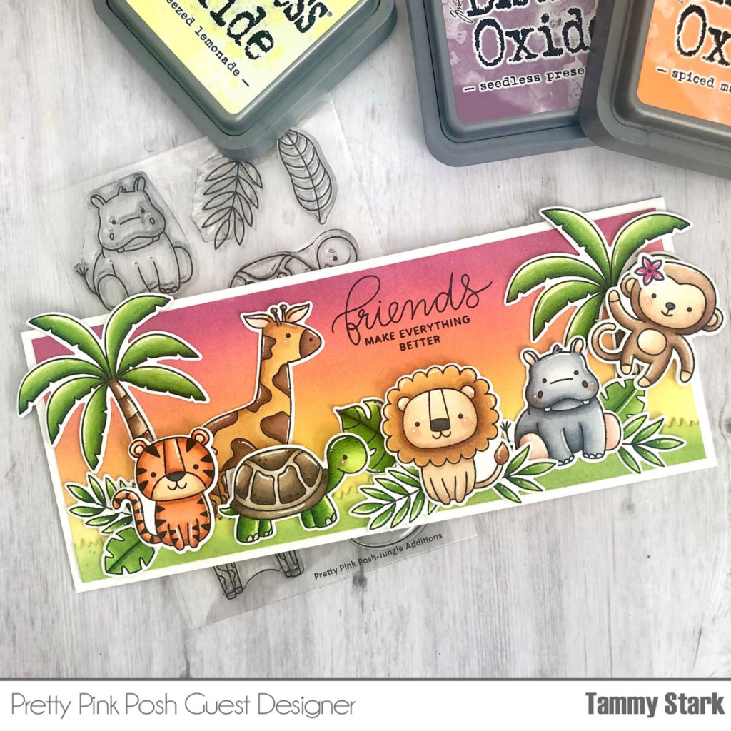 Pretty Pink Posh: Trio of Jungle Cards