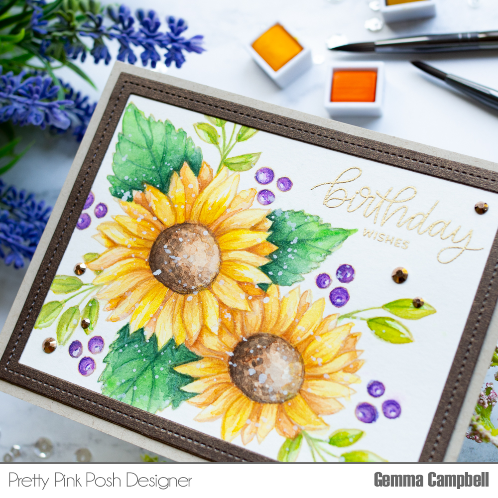 Create A Scene: Watercolor Sunflowers