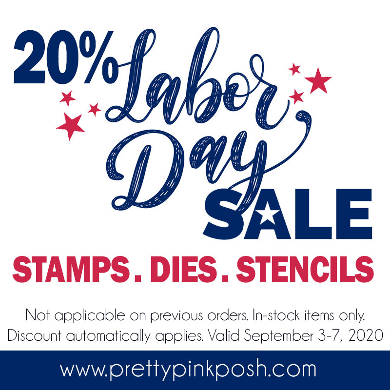 Pretty Pink Posh: 20% Off All Stamps, Dies & Stencils!
