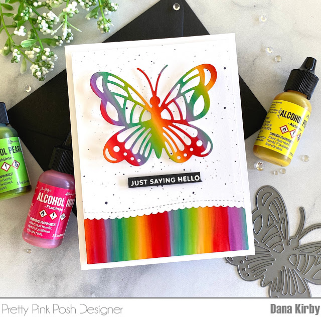 Pretty Pink Posh: Alcohol Ink Butterfly
