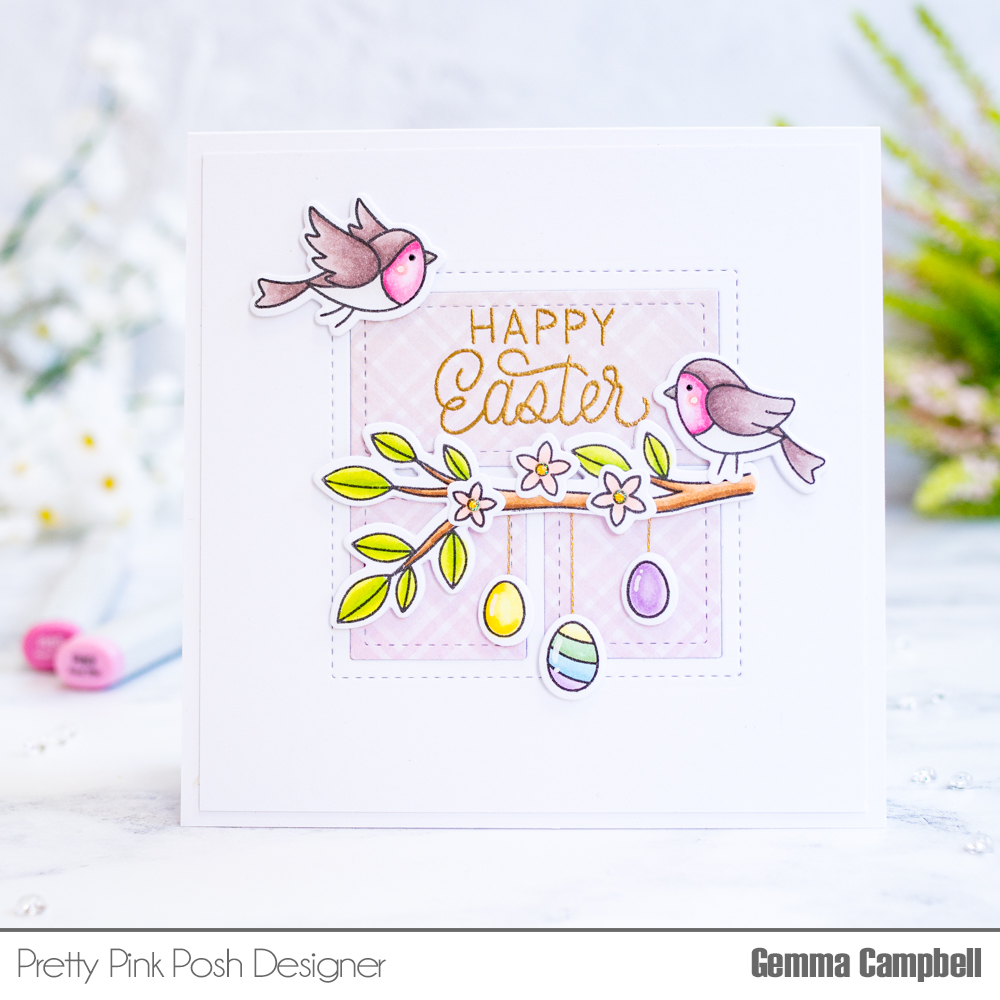 Pretty Pink Posh-Sneak Peek: Easter Bunnies + Spring Borders + Spring Robins