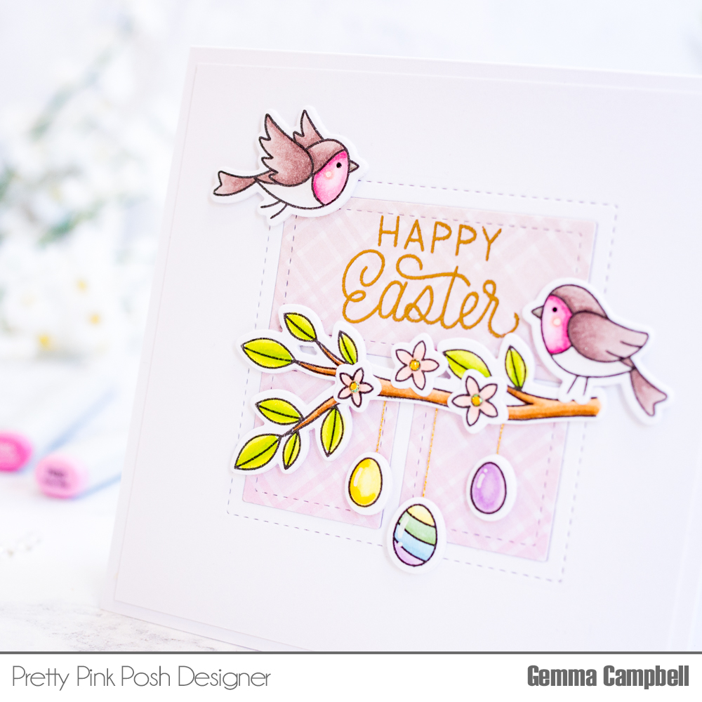 Pretty Pink Posh-Sneak Peek: Easter Bunnies + Spring Borders + Spring Robins