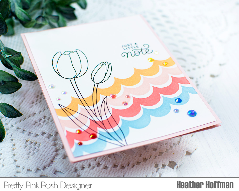 Pretty Pink Posh- Creating 3 Cards with 1 Stencil Set: Scallop Edges