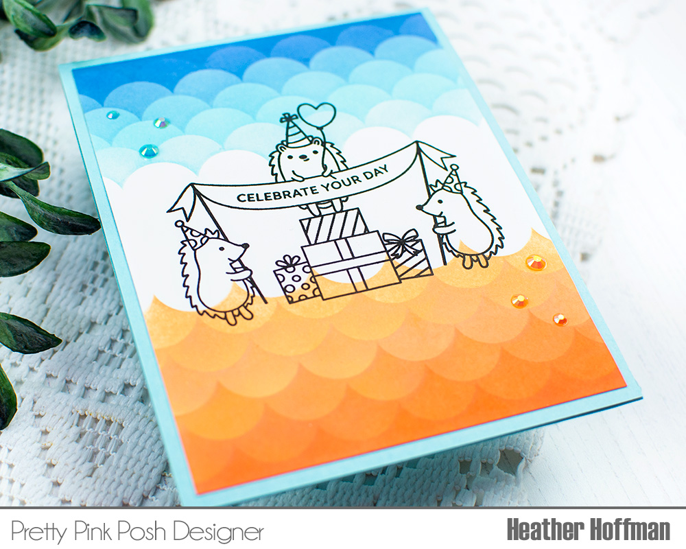 Pretty Pink Posh- Creating 3 Cards with 1 Stencil Set: Scallop Edges