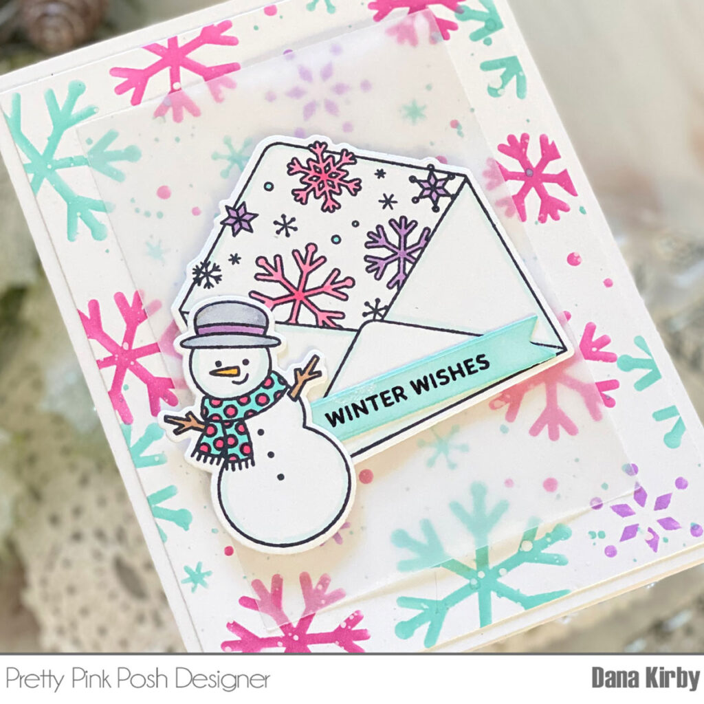 Pretty Pink Posh: Whimsical Winter Envelope