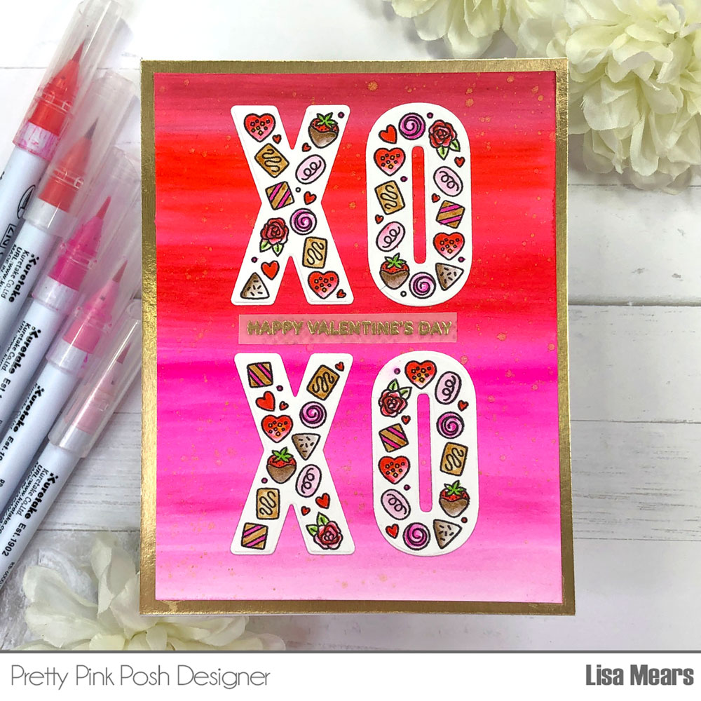 Pretty Pink Posh: Watercolor XOXO + Video