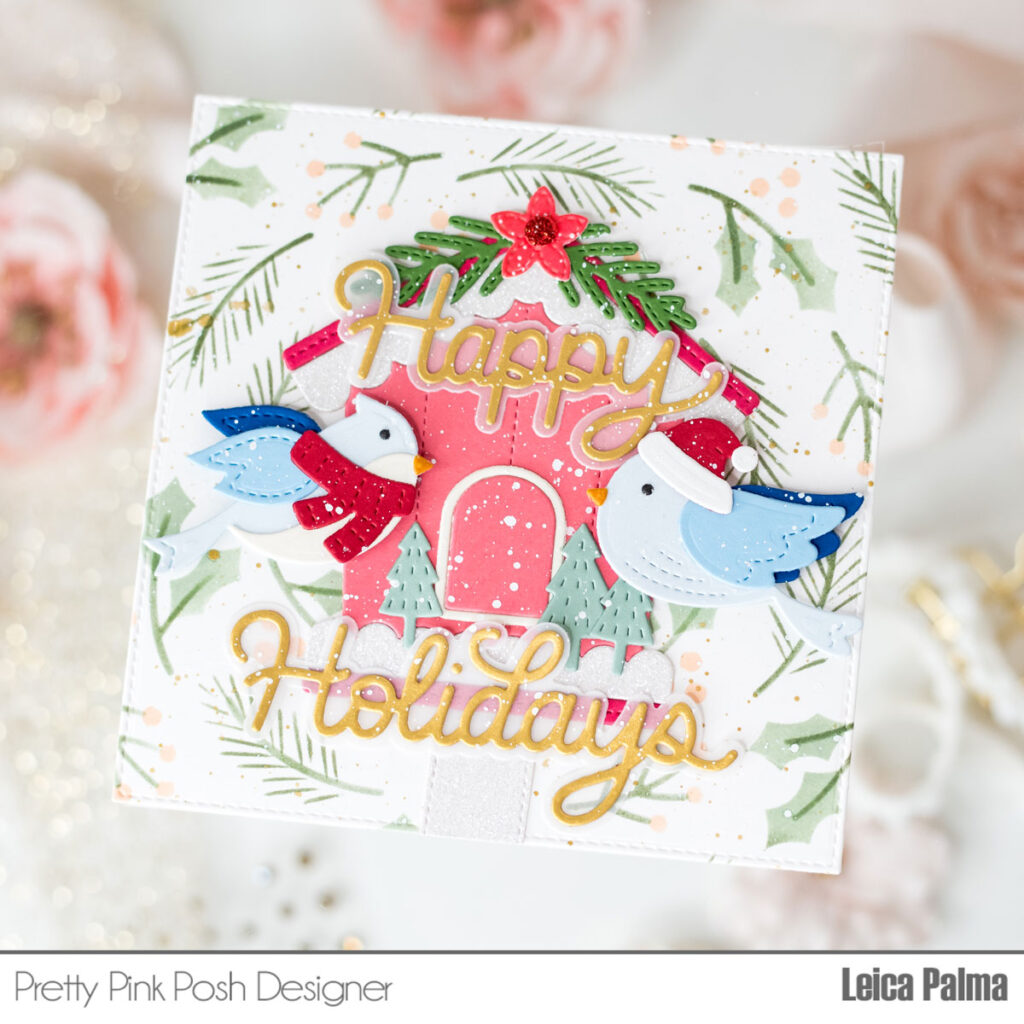 Pretty Pink Posh: Holiday Birds Scene