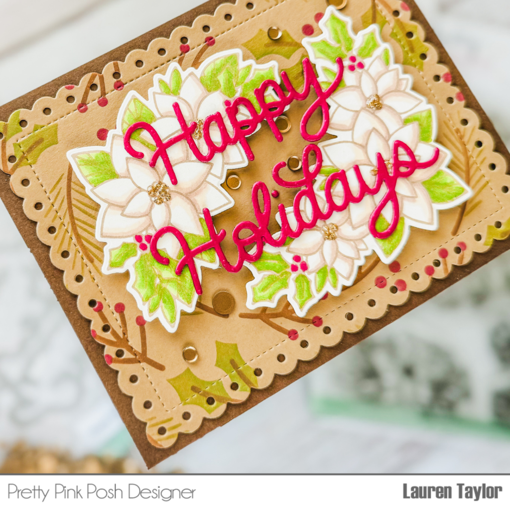 Poinsettia Happy Holidays + Video