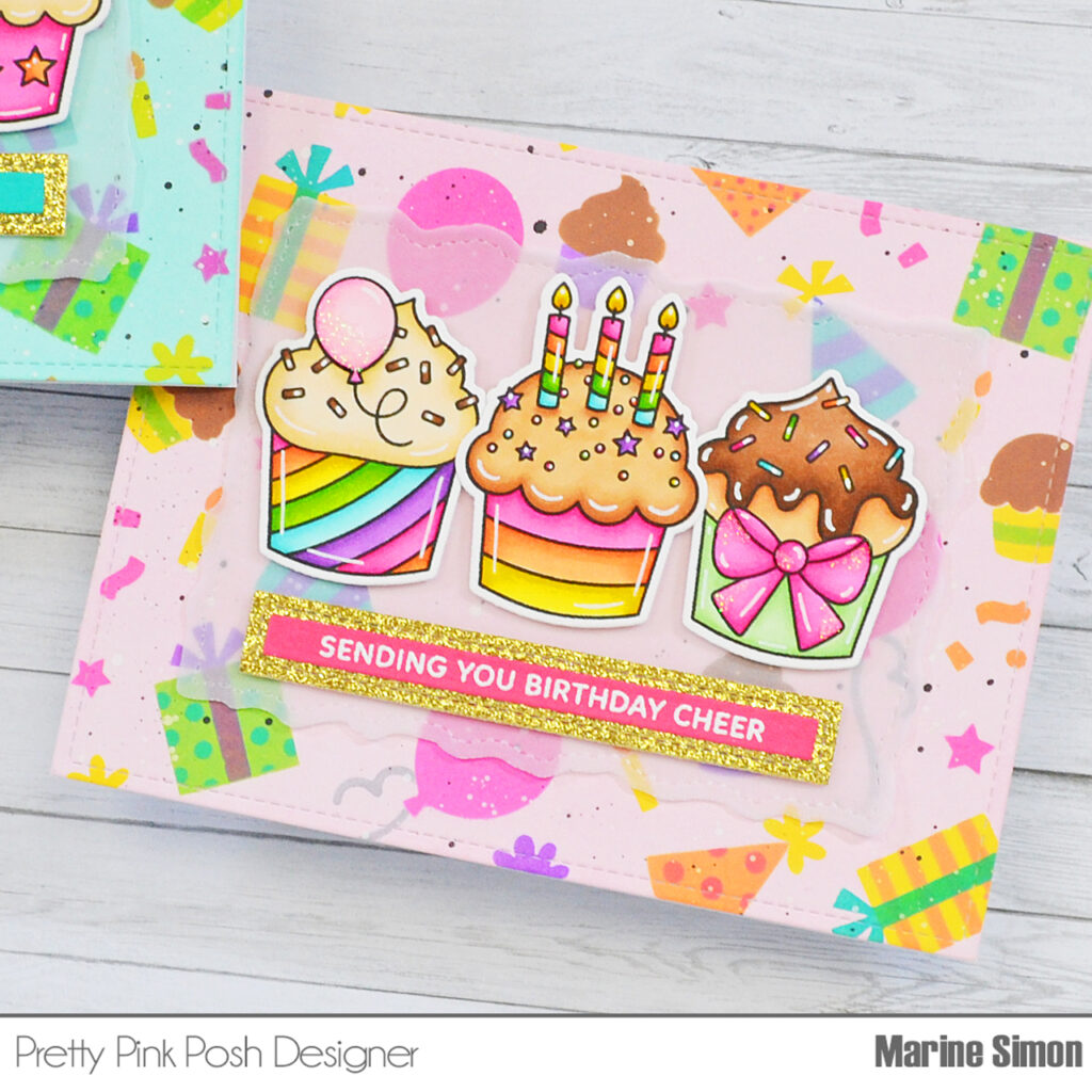 Pretty Pink Posh: Bright Cupcakes Card Duo