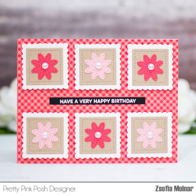 Floral Birthday Squares Card Duo