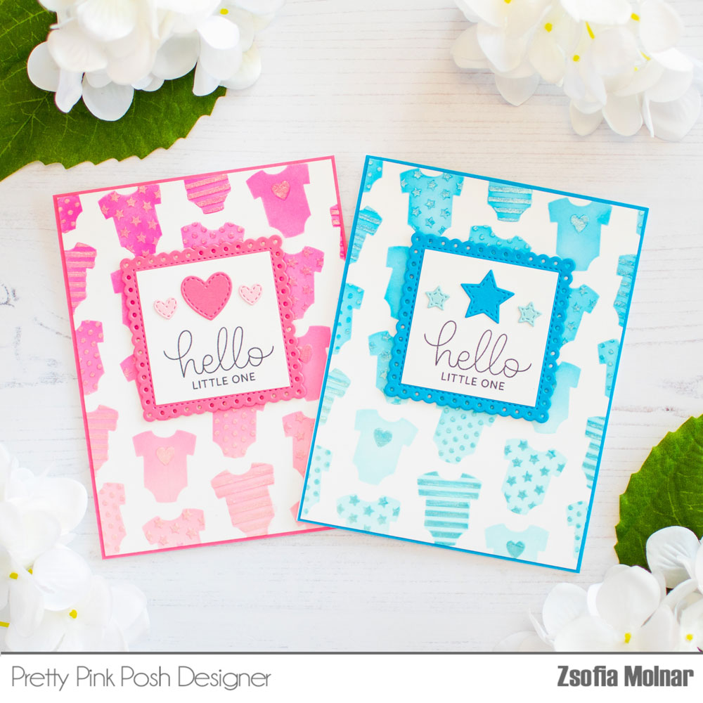 Pretty Pink Posh: Hello Little One Card Duo