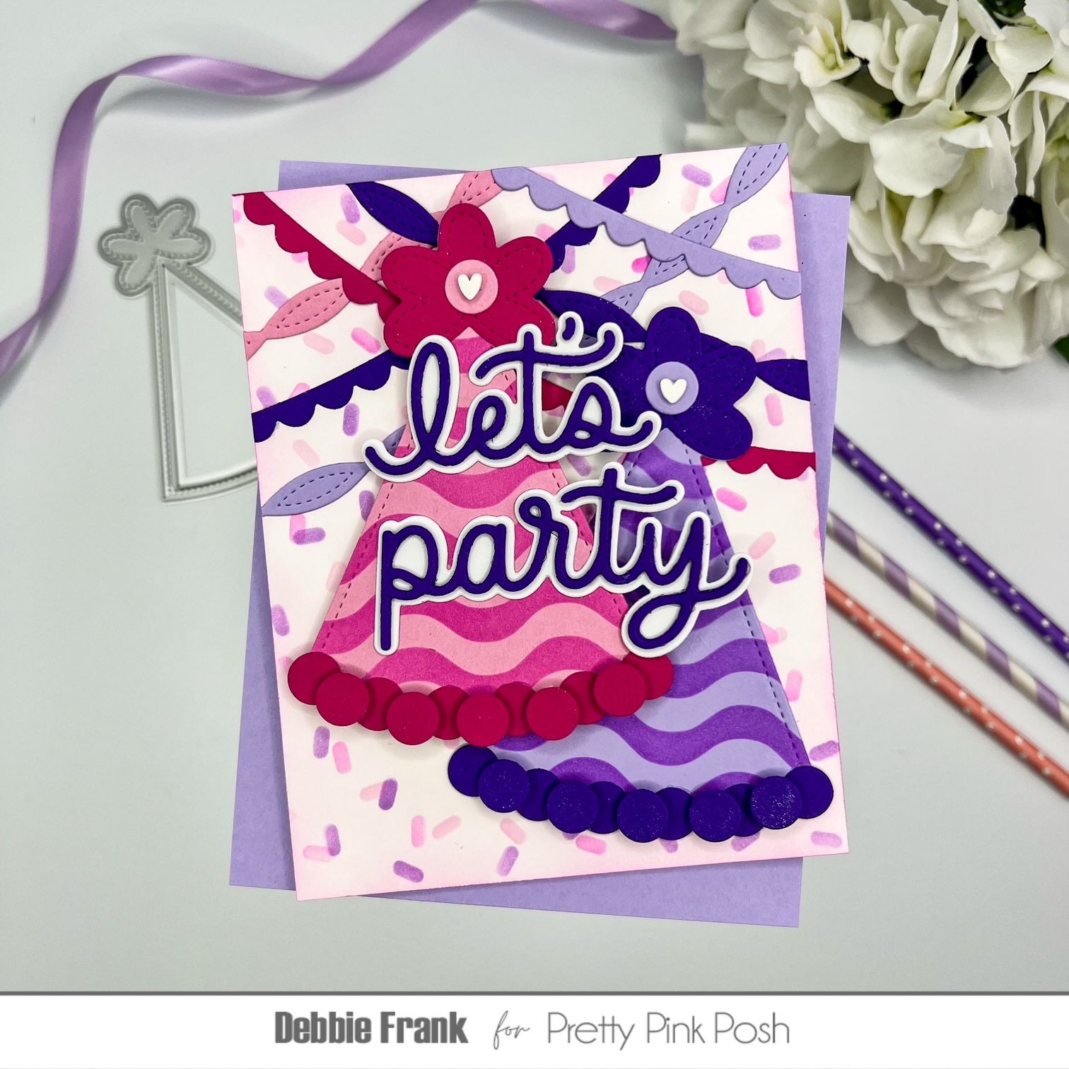 Party Hats Card | Pretty Pink Posh